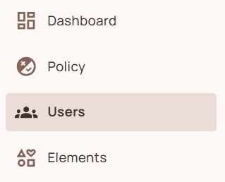 User Management Button