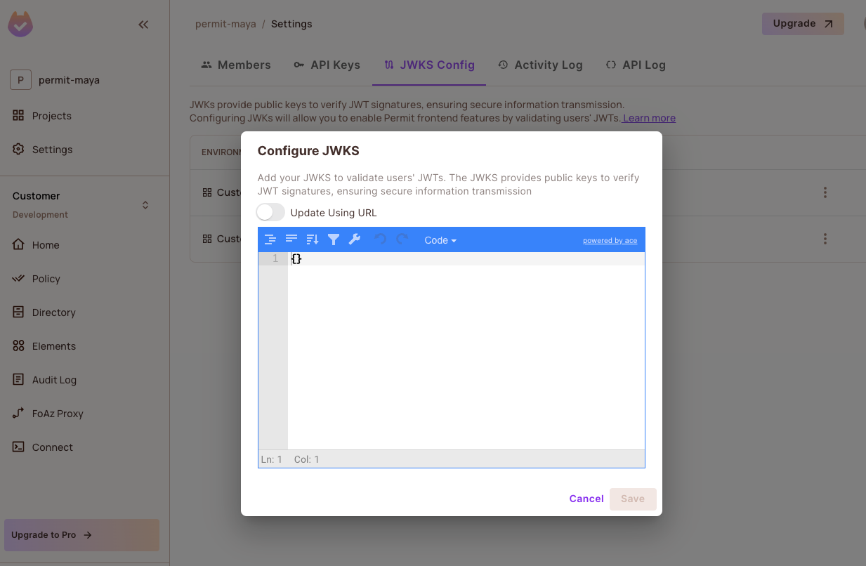 Configure JWKS